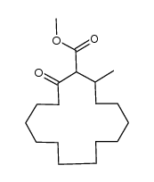 methyl 2-oxo-15-methylcyclopentadecane-1-carboxylate Structure