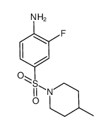 2-fluoro-4-(4-methylpiperidin-1-sulfonyl)phenylamine Structure