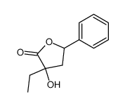 3-ethyl-3-hydroxy-5-phenyl-dihydro-furan-2-one结构式