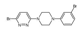 3-bromo-6-[4-(3-bromophenyl)-1-piperazinyl]pyridazine结构式