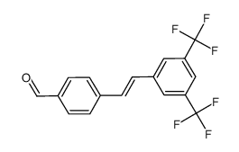 (E)-4-formyl-3',5'-bis(trifluoromethyl)stilbene结构式