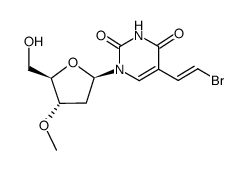 (E)-5-(2-bromovinyl)-2'-deoxy-3'-O-methyluridine结构式