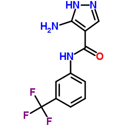 5-Amino-N-[3-(trifluoromethyl)phenyl]-1H-pyrazole-4-carboxamide结构式