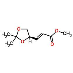 R-METHYL 3-(2,2-DIMETHYL 1,3-DIOXOLANE-4-YL)-TRANS-2-PROPENOATE Structure