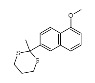 2-(5-methoxynaphthalen-2-yl)-2-methyl-1,3-dithiane结构式