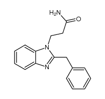 3-(2-benzyl-benzimidazol-1-yl)-propionic acid amide Structure