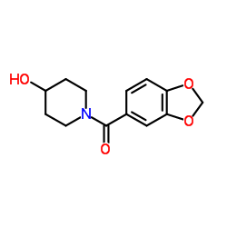 Benzo[1,3]dioxol-5-yl-(4-hydroxy-piperidin-1-yl)-Methanone结构式