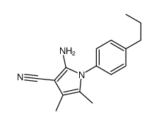 2-amino-4,5-dimethyl-1-(4-propylphenyl)pyrrole-3-carbonitrile Structure