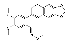 2-(3,4-dihydro-6,7-methylenedioxy-2-naphthyl)-4,5-dimethoxybenzaldehyde O-methyloxime结构式