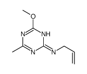 4-methoxy-6-methyl-N-prop-2-enyl-1,3,5-triazin-2-amine结构式