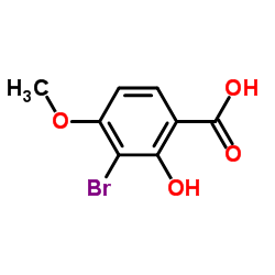 3-Bromo-2-hydroxy-4-methoxybenzoic acid结构式
