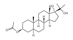 3β-acetoxy-23,24-dinor-5α-cholane-17,20-diol Structure