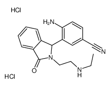 4-amino-3-[2-[2-(ethylamino)ethyl]-3-oxo-1H-isoindol-1-yl]benzonitrile,dihydrochloride结构式