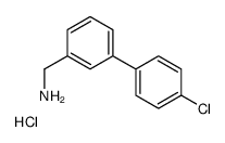 [3-(4-Chlorophenyl)phenyl]methylamine hydrochloride, 3-(4-Chlorophenyl)benzylamine hydrochloride Structure