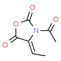 2,5-Oxazolidinedione, 3-acetyl-4-ethylidene- (9CI) Structure