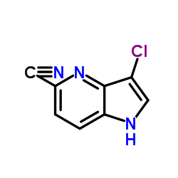 3-Chloro-5-cyano-4-azaindole结构式