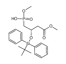 (S)-4-(hydroxymethoxyphosphinyl)-3-<<(1,1-dimethylethyl)diphenylsilyl>oxy>butanoic acid methyl ester Structure