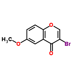 3-Bromo-6-methoxy-4H-chromen-4-one结构式