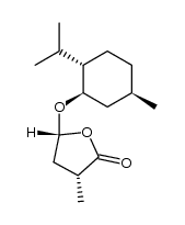 3(S)5(S)-3-methyl-5-(d-menthyloxy)-butyrolactone结构式