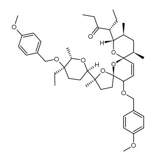 (2S,5R,7R,9S,10S,12R,13Z,15R)-9-[(R)-1-ethyl-2-oxobutyl]-2-[(2R,5R,6S)-5-ethyl-5-(4-methoxybenzyloxy)-6-methyltetrahydropyran-2-yl]-15-(4-methoxybenzyloxy)-2,10,12-trimethyl-1,6,8-trioxadispiro[4.1.5.3]pentadec-13-ene Structure