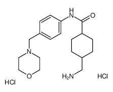4-(aminomethyl)-N-[4-(morpholin-4-ylmethyl)phenyl]cyclohexane-1-carboxamide,dihydrochloride Structure