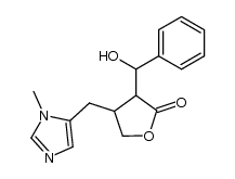 3-(hydroxy-phenyl-methyl)-4-(3-methyl-3H-imidazol-4-ylmethyl)-dihydro-furan-2-one Structure