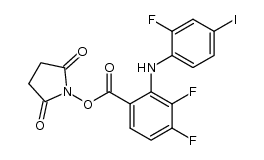 succinimidyl 3,4-difluoro-2-(2-fluoro-4-iodophenylamino)benzoate Structure
