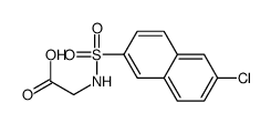 2-[(6-chloronaphthalen-2-yl)sulfonylamino]acetic acid Structure