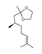 (6R)-2,6-dimethyl-8,8-(ethylenedioxy)-2-nonene结构式