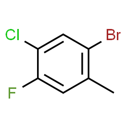 2-BROMO-4-CHLORO-5-FLUOROTOLUENE结构式