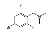 4-Bromo-2,6-diflluoro-N,N-dimethyl-benzenemethanamine结构式