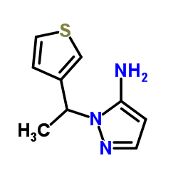 1-[1-(3-Thienyl)ethyl]-1H-pyrazol-5-amine Structure