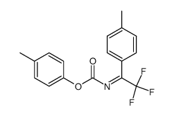 [2,2,2-Trifluoro-1-p-tolyl-eth-(Z)-ylidene]-carbamic acid p-tolyl ester Structure