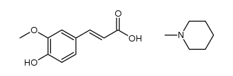 1-methylpiperidine (E)-3-(4-hydroxy-3-methoxyphenyl)acrylate结构式