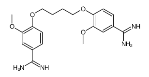 4-[4-(4-carbamimidoyl-2-methoxyphenoxy)butoxy]-3-methoxybenzenecarboximidamide结构式