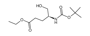 ethyl (4S)-N-(t-butyloxycarbonyl)amino-5-hydroxypentanoate Structure