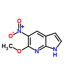 6-Methoxy-5-nitro-1H-pyrrolo[2,3-b]pyridine结构式