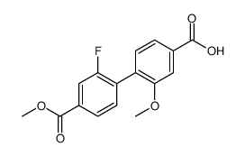 4-(2-fluoro-4-methoxycarbonylphenyl)-3-methoxybenzoic acid结构式