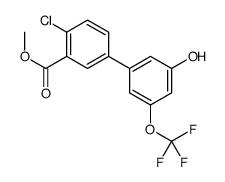 methyl 2-chloro-5-[3-hydroxy-5-(trifluoromethoxy)phenyl]benzoate Structure