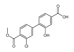 4-(3-chloro-4-methoxycarbonylphenyl)-3-hydroxybenzoic acid结构式