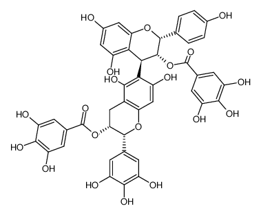 (-)-epiafzelechin 3-O-gallate(4β-6) (-)-epigallocatechin 3-O-gallate结构式