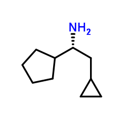 (1R)-1-Cyclopentyl-2-cyclopropylethanamine结构式