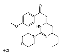 4-methoxy-N-(4-morpholin-4-yl-6-propyl-1,3,5-triazin-2-yl)benzamide,hydrochloride结构式