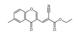 (E)-ethyl 2-cyano-3-(6-methyl-4-oxo-4H-chromen-3-yl)acrylate结构式