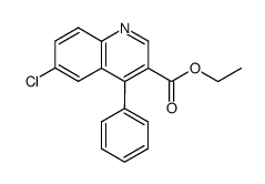 6-Chloro-4-phenyl-3-quinolinecarboxylic acid ethyl ester结构式