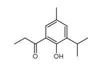 1-[2-hydroxy-5-methyl-3-(1-methylethyl)phenyl]-1-propanone结构式