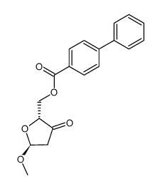 Methyl 2,3-dideoxy-5-O-(4-phenylbenzoyl)-α-D-glycero-pentofuranosid-3-ulose Structure