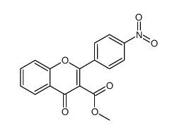 3-(methoxycarbonyl)-2-(4-nitrophenyl)-4H-benzopyran-4-one结构式