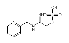 Thiosulfuric acid (H2S2O3),S-[2-imino-2-[(2-pyridinylmethyl)amino]ethyl] ester Structure