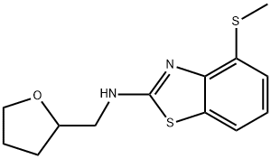 4-(甲硫基)-N-(四氢呋喃-2-基甲基)-1,3-苯并噻唑-2-胺结构式